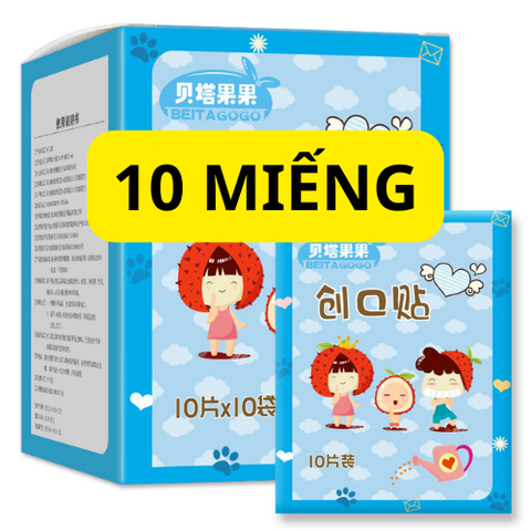 Băng keo cá nhân trong suốt hộp 100 miếng, độ bám dính tốt, trang trí dễ thương