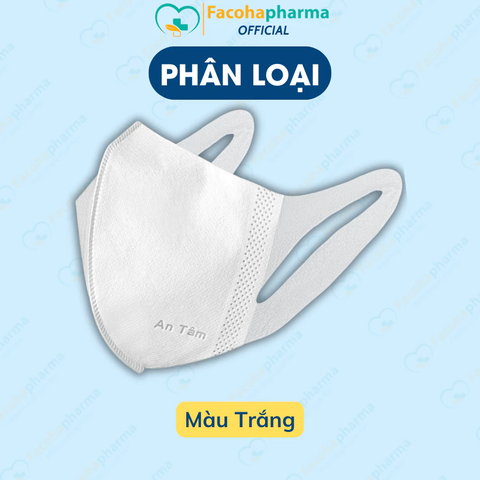 Khẩu trang y tế 3D mask An Tâm hộp 50 cái khẩu trang chống bụi mịn thoáng khí dành cho người lớn