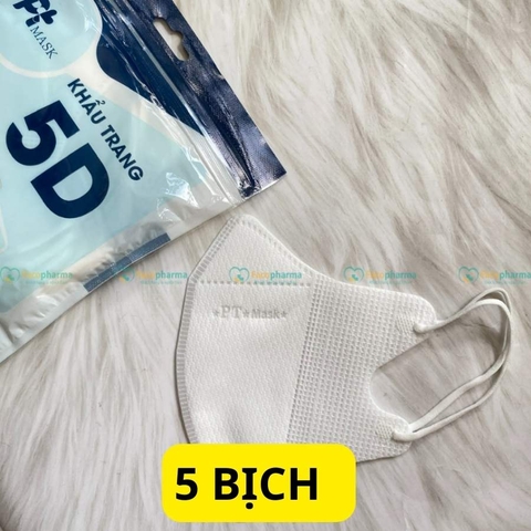 Khẩu trang 5D PT màu đen, trắng, hồng, xanh, xám hàng chính hãng