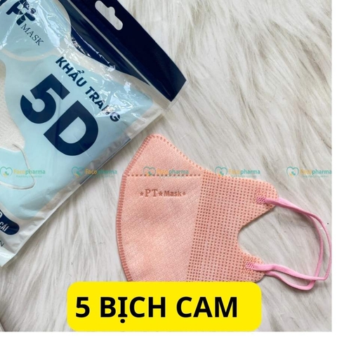 Khẩu trang 5D PT màu đen, trắng, hồng, xanh, xám hàng chính hãng