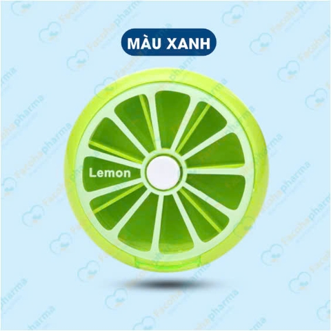 Hộp đựng thuốc chia ngăn 7 ngày mini dáng tròn hình trái cây dễ thương nhỏ gọn tiện lợi