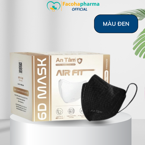 Khẩu trang 6D An Tâm kháng khuẩn người lớn thùng 100 cái