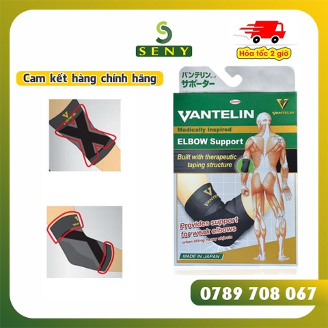 Băng khuỷu tay Vantelin Elbow Support bảo vệ khỏi chấn thương khi tập luyện thể thao - Size L (25-28cm)