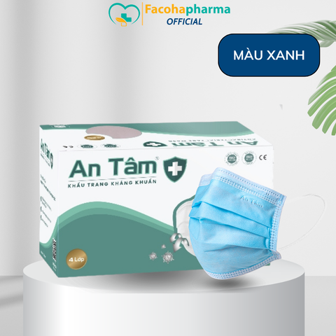 Khẩu trang y tế 4 lớp kháng khuẩn An Tâm - Hộp 50 cái