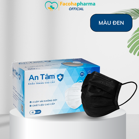 Khẩu trang y tế 4 lớp kháng khuẩn An Tâm - Hộp 50 cái