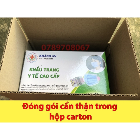 Khẩu trang y tế 4 lớp kháng khuẩn Khánh An 50 cái/hộp