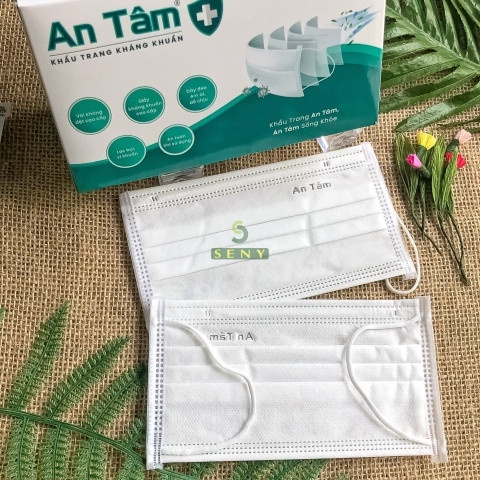 Khẩu trang y tế 4 lớp kháng khuẩn An Tâm - Hộp 50 cái