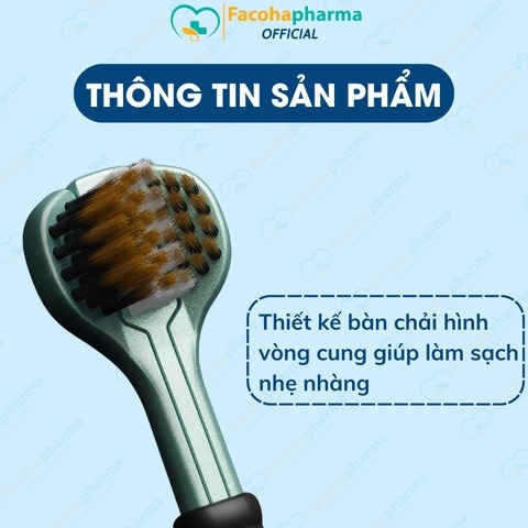 Bàn chải đánh răng 3 mặt OralGos lông mềm, an toàn cho nướu (set 2 cái)