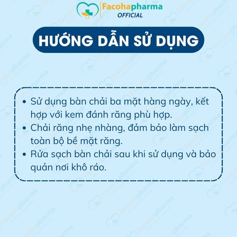 Bàn chải đánh răng 3 mặt OralGos lông mềm, an toàn cho nướu (set 2 cái)