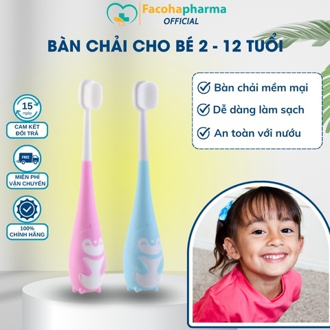 Bàn chải silicon chữ U cho bé từ 6 đến 12 tuổi an toàn, không gây đau lợi - Hồng