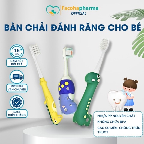 Bàn chải đánh răng cho bé từ 0 đến 15 tuổi lông siêu mềm
