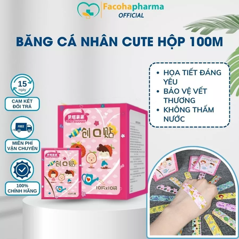 Băng cá nhân cute chống nước cho bé và người lớn, bảo vệ vết thương