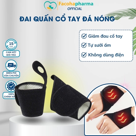 Băng cổ tay phát nhiệt thiết kế Công Thái Học giúp bảo vệ cổ tay, giữ ấm, điều hòa khí huyết