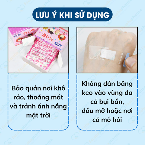 Băng keo cá nhân hình dễ thương chống thấm nước hộp 120 miếng