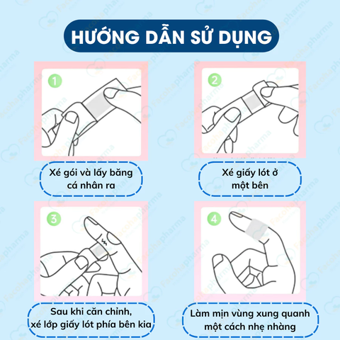 Băng keo cá nhân hình dễ thương chống thấm nước hộp 120 miếng