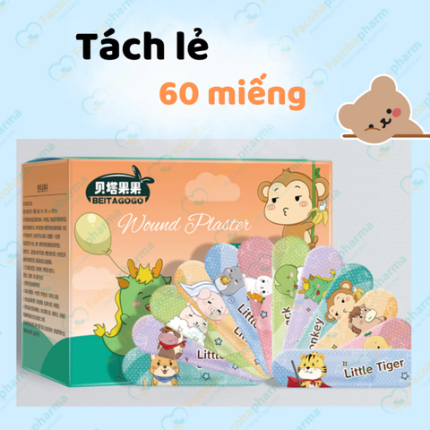 Băng keo cá nhân hình dễ thương chống thấm nước hộp 120 miếng