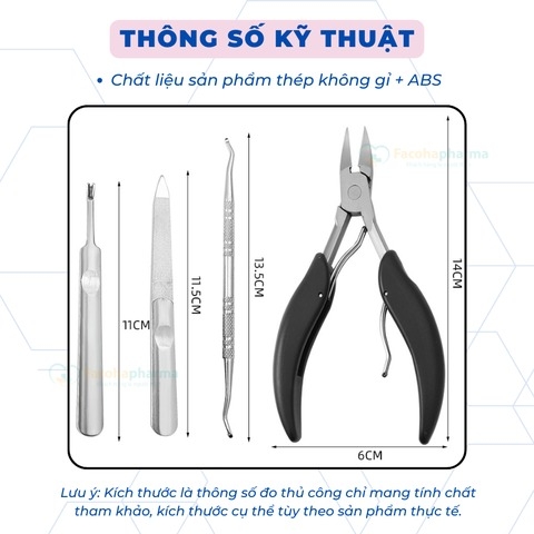 Kềm cắt da móng tay tiện lợi và bộ dụng cụ vệ sinh móng chuyên dụng