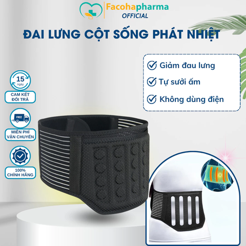 Đai lưng cột sống phát nhiệt hỗ trợ giảm đau thoát bị đĩa đệm hiệu quả
