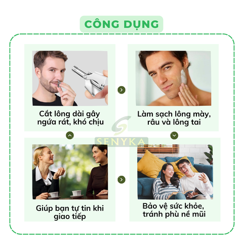 Dụng cụ tỉa lông mũi cầm tay tiện lợi, chất liệu thép không rỉ bền bỉ - Dạng que