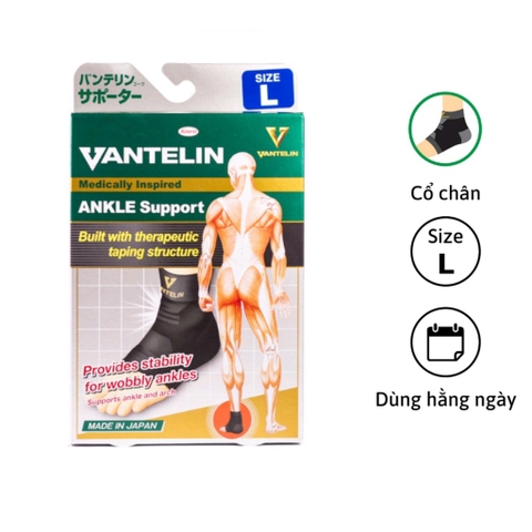 Băng quấn cổ chân Vantelin Nhật Bản bảo vệ cơ thể khi chơi thể thao - Size L (26-28cm)