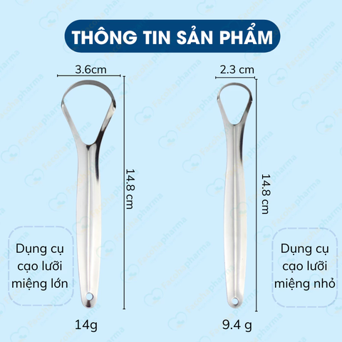 Bộ dụng cụ cạo lưỡi giúp loại bỏ vi khuẩn, mãng bám và hơi thở khó chịu