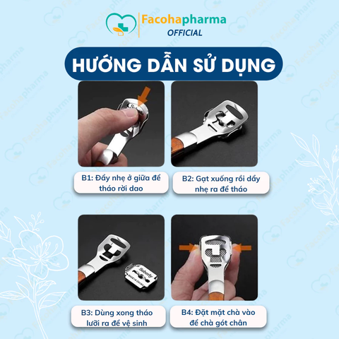Dụng cụ chà gót chân giúp cạo lớp da chết tiện lợi tại nhà chất liệu thép không gỉ