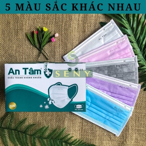 Khẩu trang y tế 4 lớp kháng khuẩn An Tâm - Hộp 50 cái