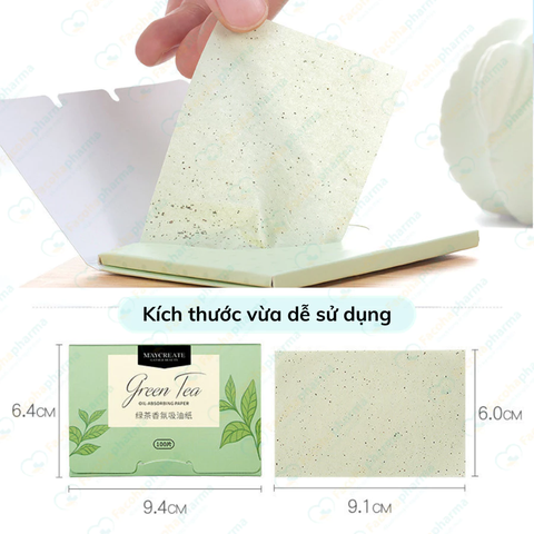Giấy thấm dầu da mặt chiết xuất nước hoa giúp làm sạch bòng dầu 100 miếng/hộp