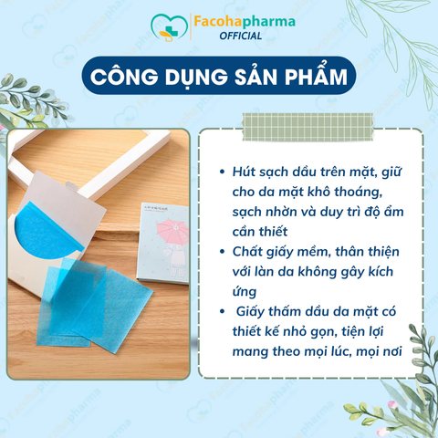 Giấy thấm dầu da gói 50 tờ CN051.00