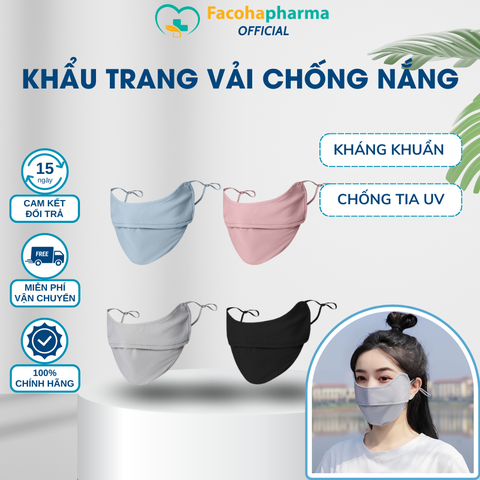 Khẩu trang vải chống nắng toàn mặt kháng khuẩn chống tia UV tốt nhất