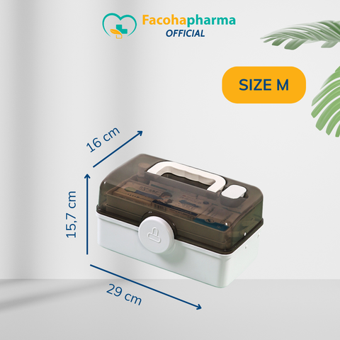 Hộp đựng thuốc gia đình tiện lợi 3 tầng gọn nhẹ có thể mang đi du lịch và thay thế tủ thuốc gia đình