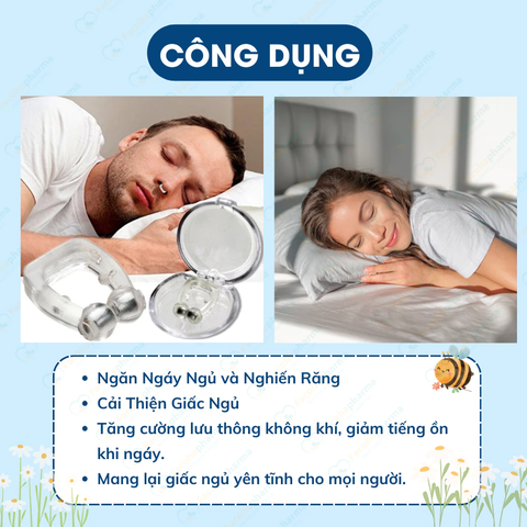 Kẹp mũi chống ngáy ngủ silicon có nam châm mang lại giấc ngủ sâu