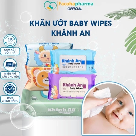Khăn giấy nước Baby Wipes cho bé mềm mại không gây kích ứng giúp da bé mịn màng