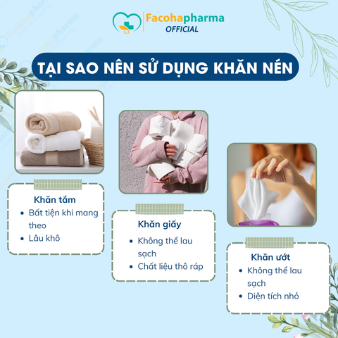 Khăn nén du lịch Hàn Quốc dùng lau mặt, lau tay nhỏ gọn tiện lợi, siêu thấm hút