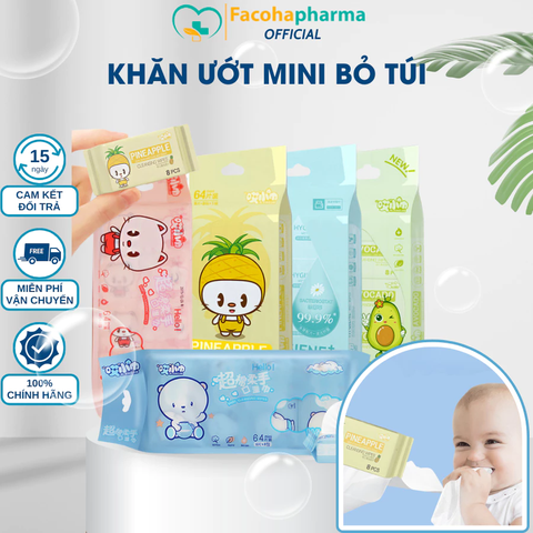 Khăn giấy ướt mini bỏ túi tiện lợi, nhỏ gọn giúp duy trì vệ sinh cá nhân mọi lúc