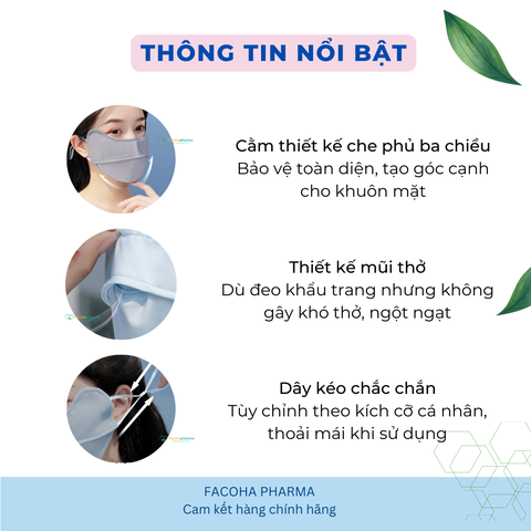 Khẩu trang vải chống nắng toàn mặt kháng khuẩn chống tia UV tốt nhất