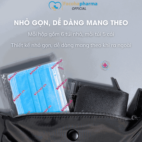 Khánh An Khẩu trang Xám 4 lớp Loại 1 KAKTL1O - 1 Hộp