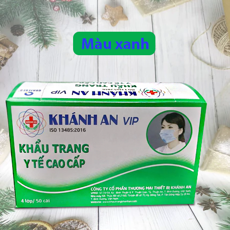 Khánh An Khẩu trang Xám 4 lớp Loại 1 KAKTL1O - 1 Hộp