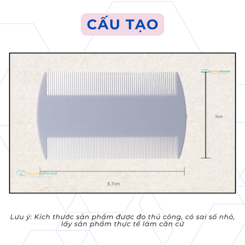 Lược chải chấy răng dày giúp loại bỏ trứng chấy hiệu quả, cảm giác cầm nắm dễ dàng