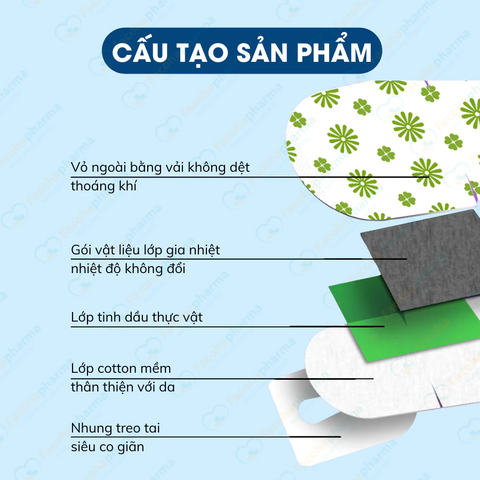Mặt nạ mắt nóng giúp thư giãn cho mắt, giảm quần thâm hộp 5 cái