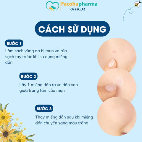 Miếng dán mụn gom cồi trong suốt bảo vệ mụn, che khuyết điểm gói 24 miếng