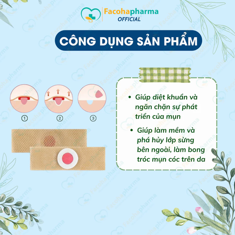 Miếng dán mụn cóc lành tính giúp loại bỏ, ngăn chặn mụn cóc (6 miếng)