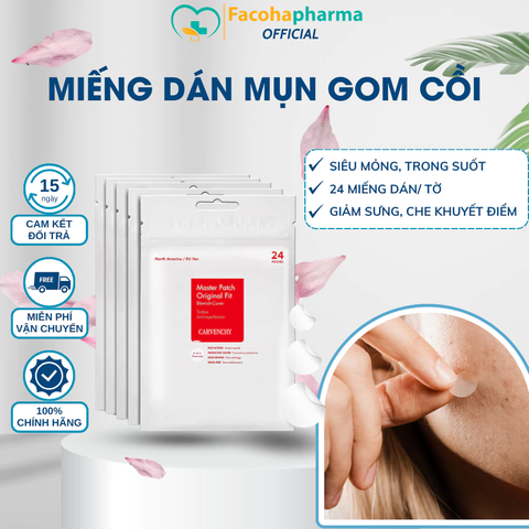 Miếng dán mụn gom cồi trong suốt bảo vệ mụn, che khuyết điểm gói 24 miếng