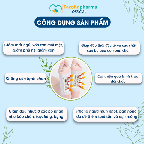 Miếng dán thảo độc chân nội địa Trung chính hãng (hộp 10-50 miếng)