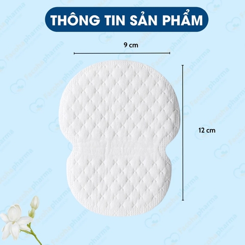 Miếng dán thấm mồ hôi nách cao cấp khử mùi bằng công nghệ ion, hiệu quả suốt 12h