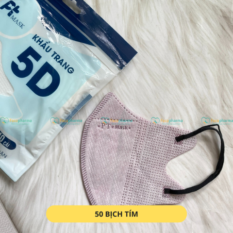 Khẩu trang 5D PT màu đen, trắng, hồng, xanh, xám hàng chính hãng