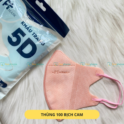Khẩu trang 5D PT màu đen, trắng, hồng, xanh, xám hàng chính hãng