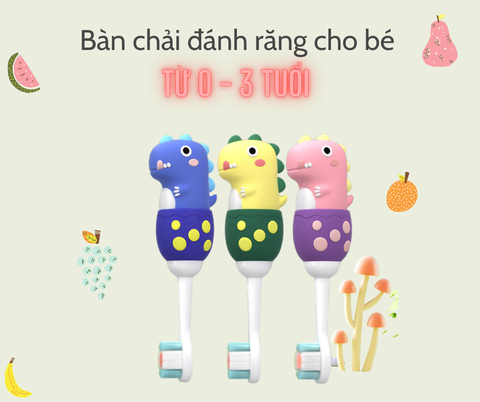 Bàn chải đánh răng cho bé từ 0 đến 15 tuổi lông siêu mềm
