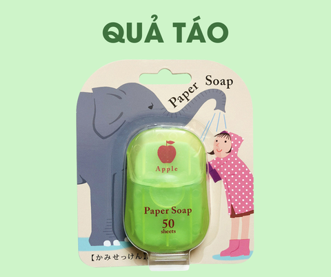 Xà phòng giấy rửa tay hộp 50 miếng Paper Soap dùng một lần