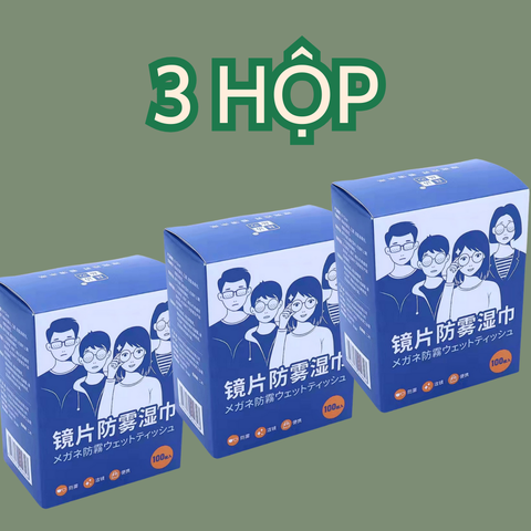 Khăn lau kính nano chống mờ sương, bụi bẩn, dấu vân tay hộp 100 miếng